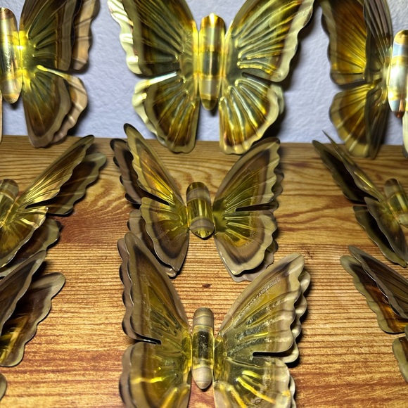 Vintage Brass Butterflies Wall Hangings - Picture 3 of 11